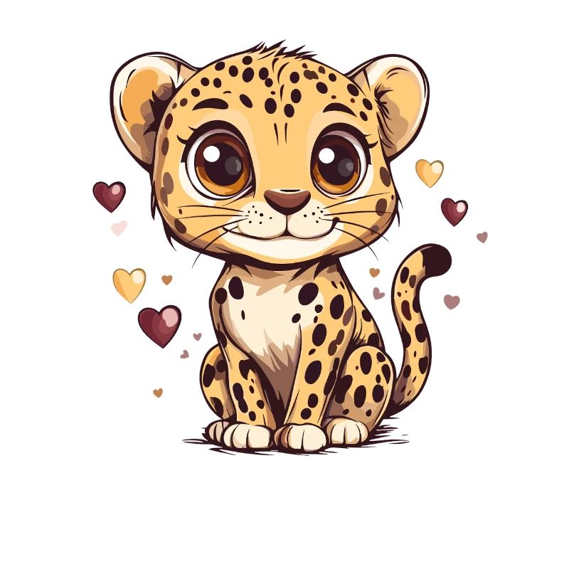 Mignon léopard garçon coeur design