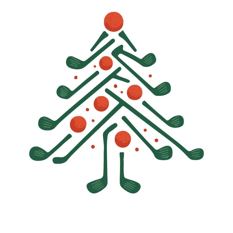 Arbre de golf de Noël Golf Vacances Plaisir