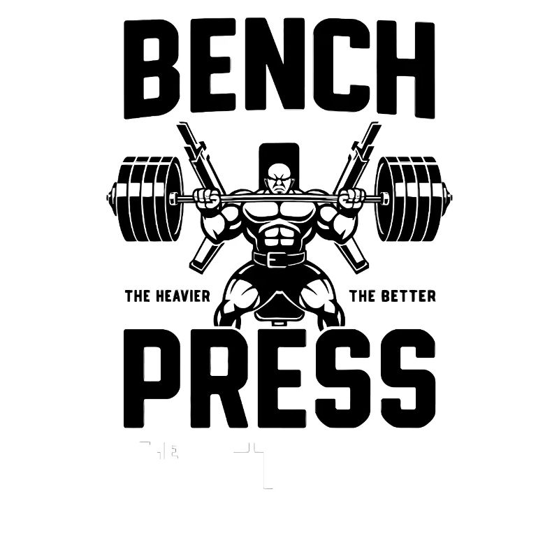 Bench Press Barbell Emblem