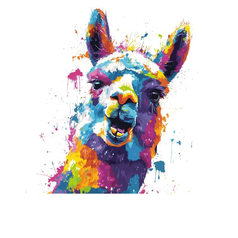 Llama Farbexplosion