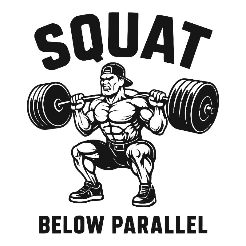 Squat sous l’haltérophile lourd parallèle