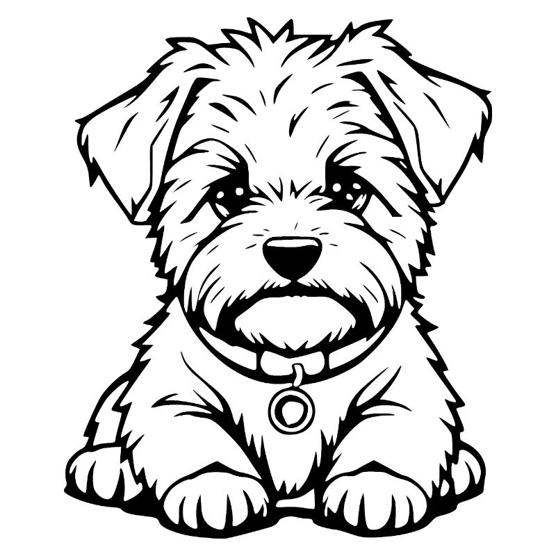 Chien Blanc Noir et Blanc