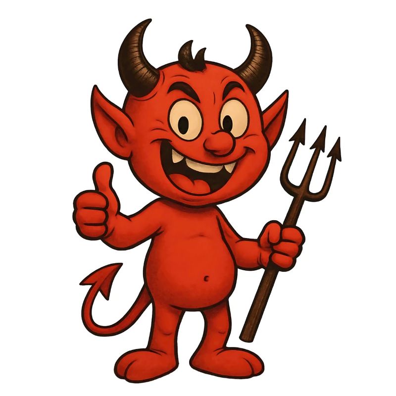 Cheerful Cartoon Devil – Funny Devil Design