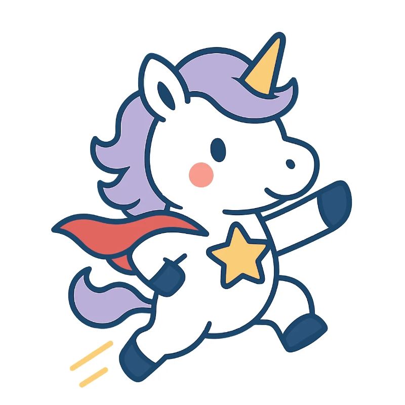 Lachendes Super Einhorn, Held des Alltags