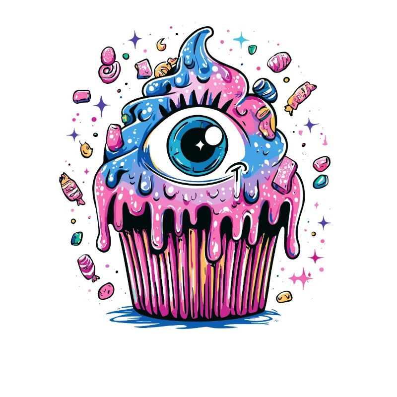 Explosion de couleurs d’Eye in Neon Cupcake