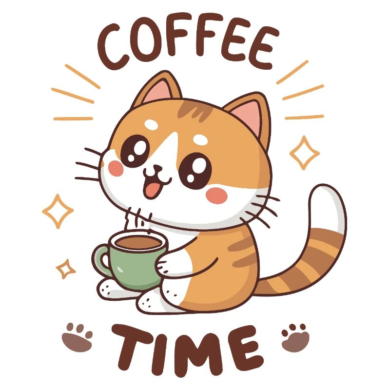 Süßer Kaffee-Latte-Kater