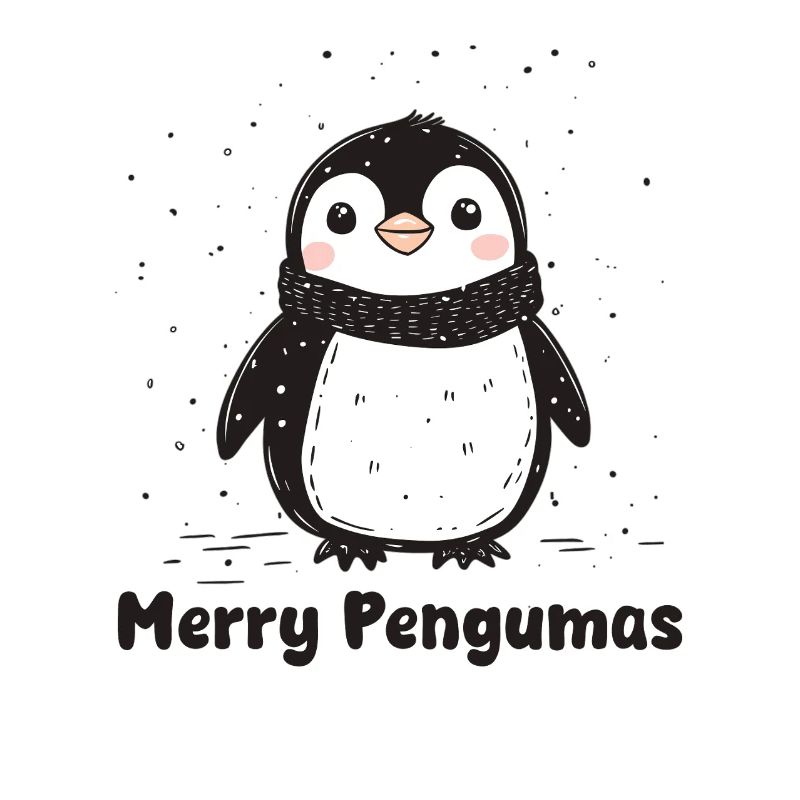 Joyeuses manchots, mignons manchots de Noël