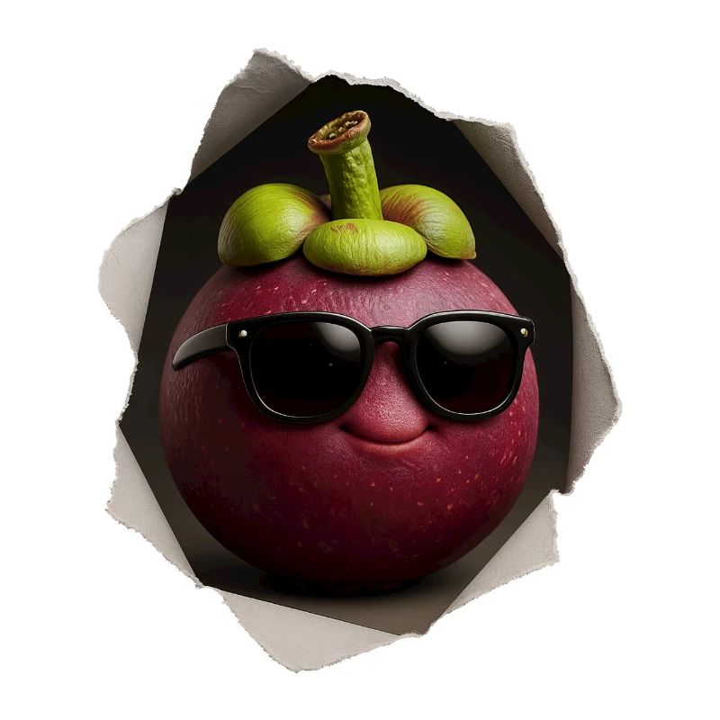 Mangostane mit Sonnenbrille