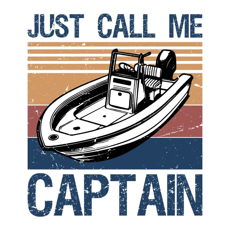 Bateau rétro vintage appelez-moi simplement capitaine