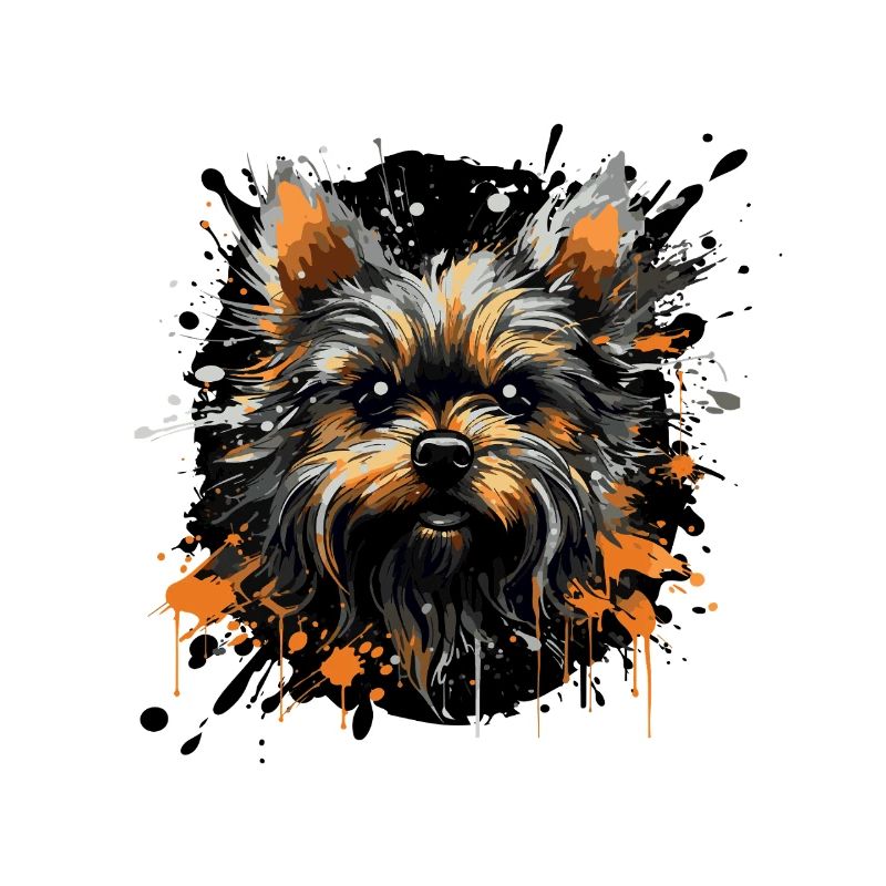 Éclaboussures de Yorkshire Terrier