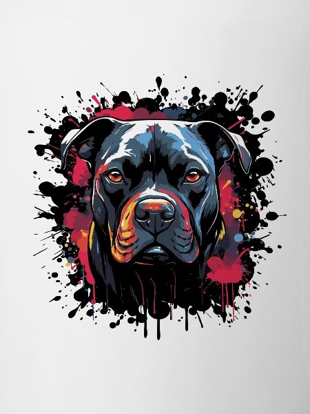 Farbenexplosions Pitbull Porträt