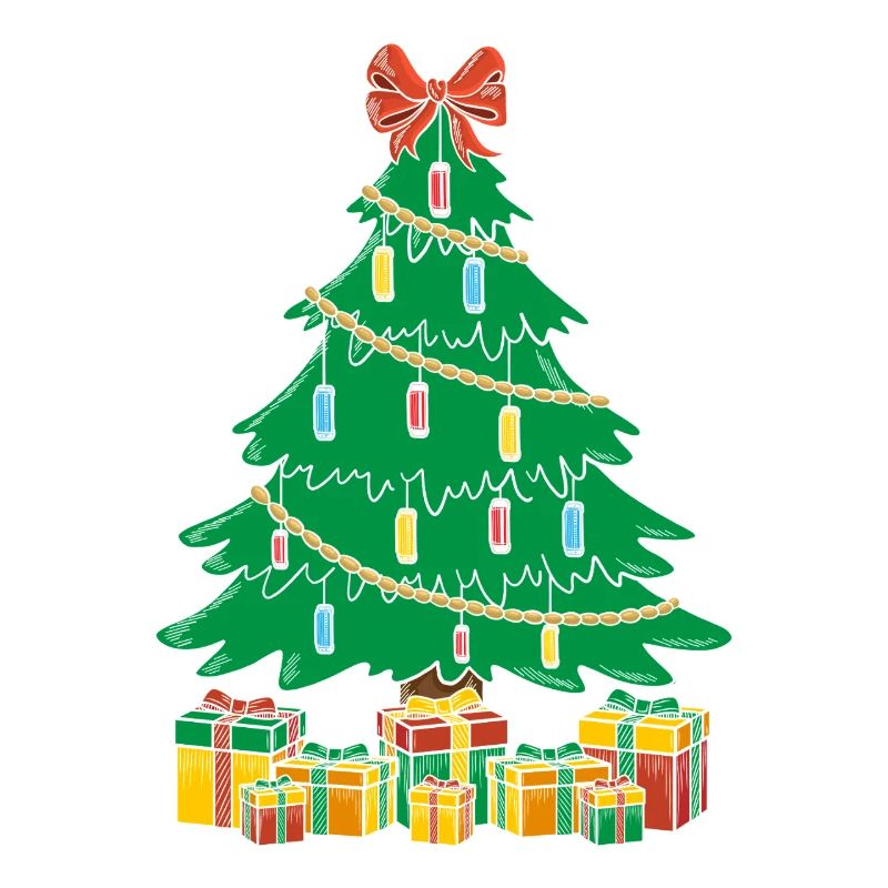 Funny Harmonica Player Christmas Tree Harmonica