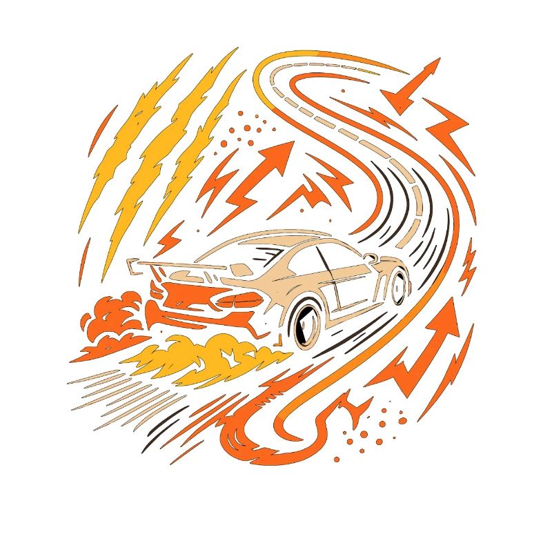 Circuit de course de voitures de sport de drift, fan de tuning