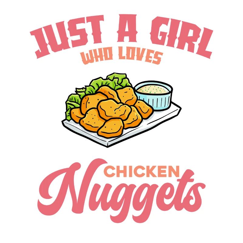 Mädchen liebt Chicken Nuggets