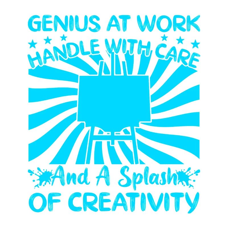 Funny Art Painter Genius At Work Of Creativity