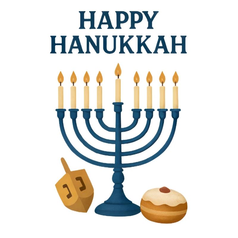 Joyeuse Lumière festive de la Menorah de Hanoucca