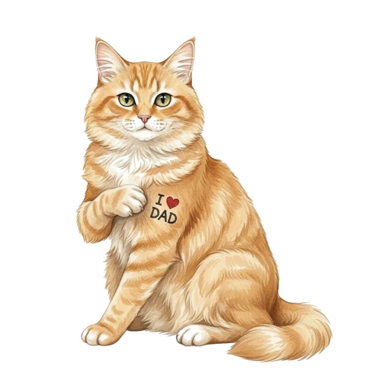 Ich Herz Dad Cat