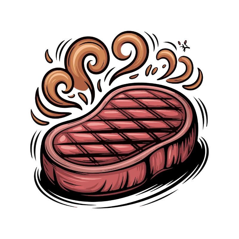 Illustration de steak grillé