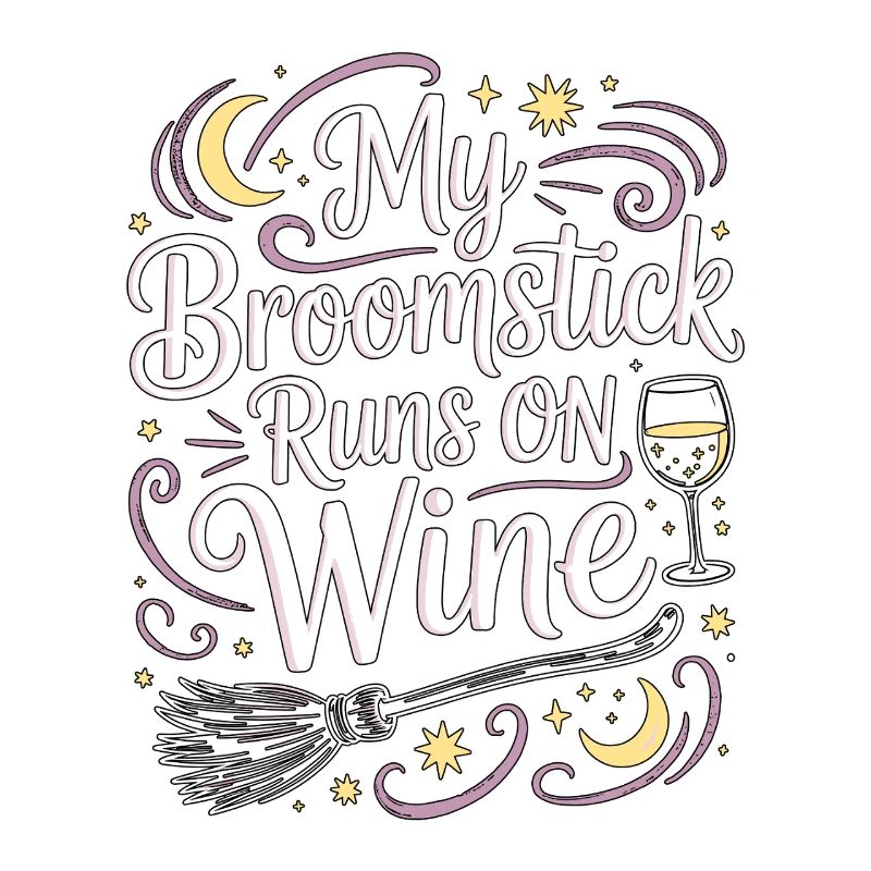 Witchcraft My Broomstick Runs On Moon Magic Wicca