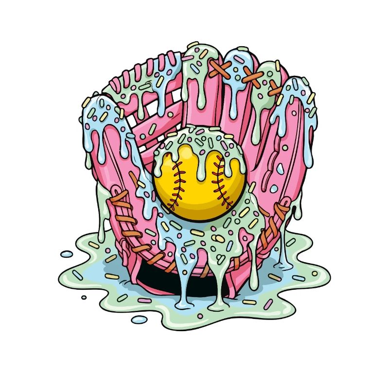 Dripping Softball Bold Fun Graphic for Fans Player