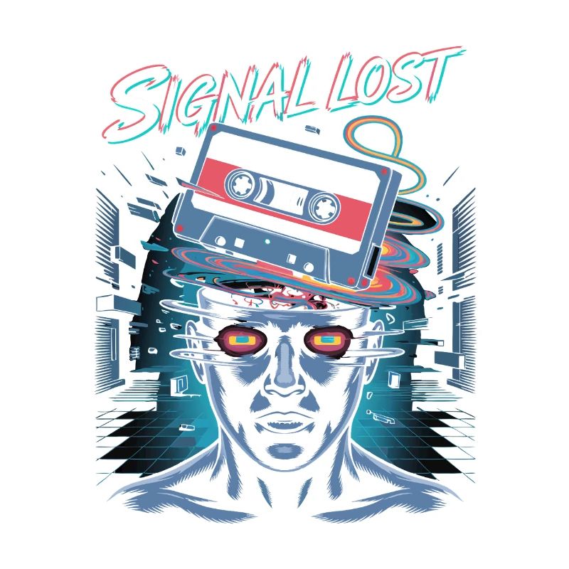 Signal a perdu le design de bugs rétro de science-fiction