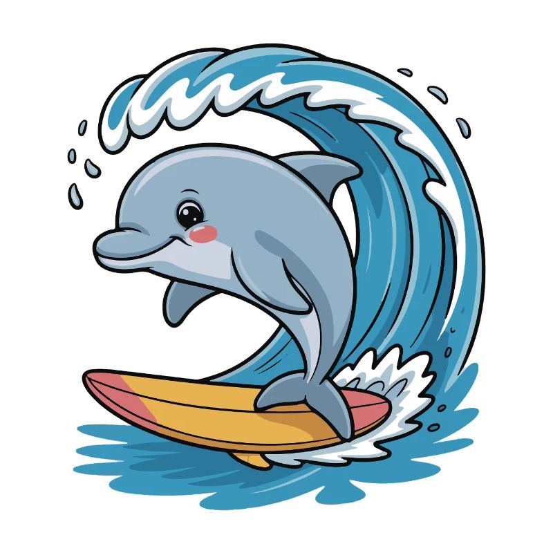 Dolphin Surfer on Wave Magic