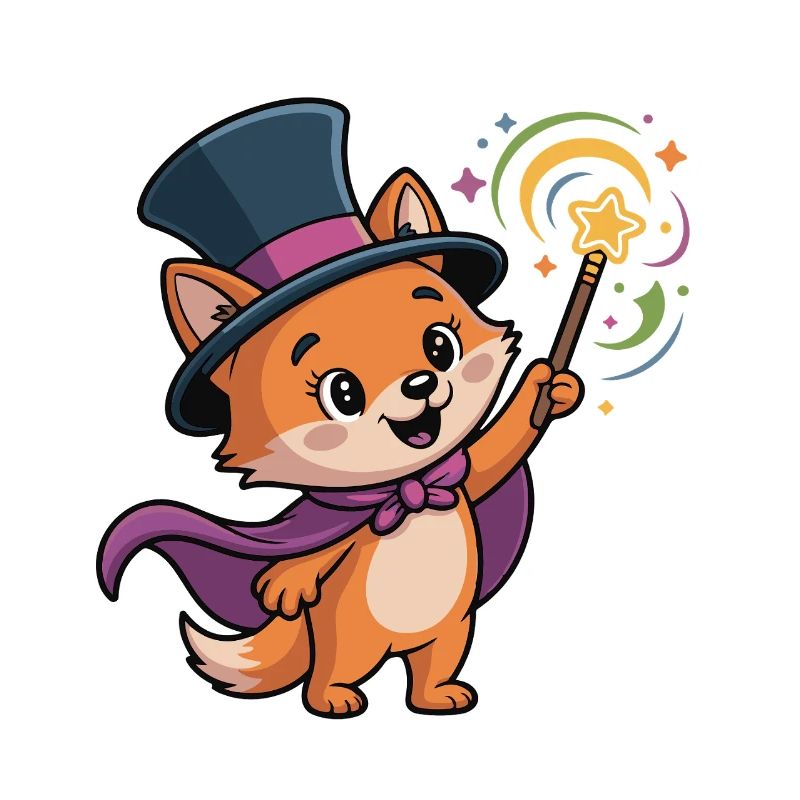 Magic Fox with Star Staff