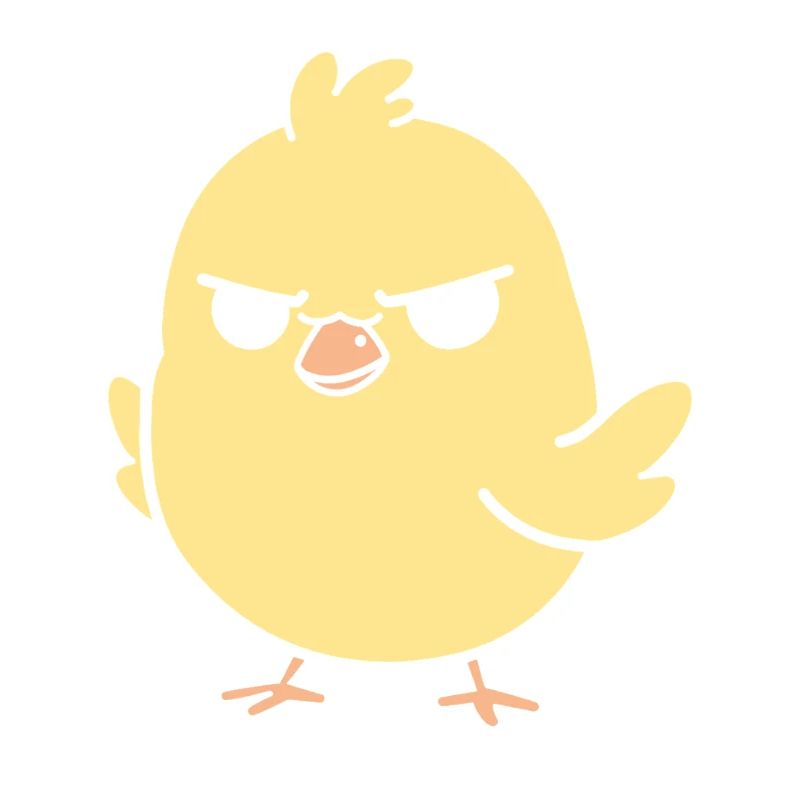 Yellow tenacious chick