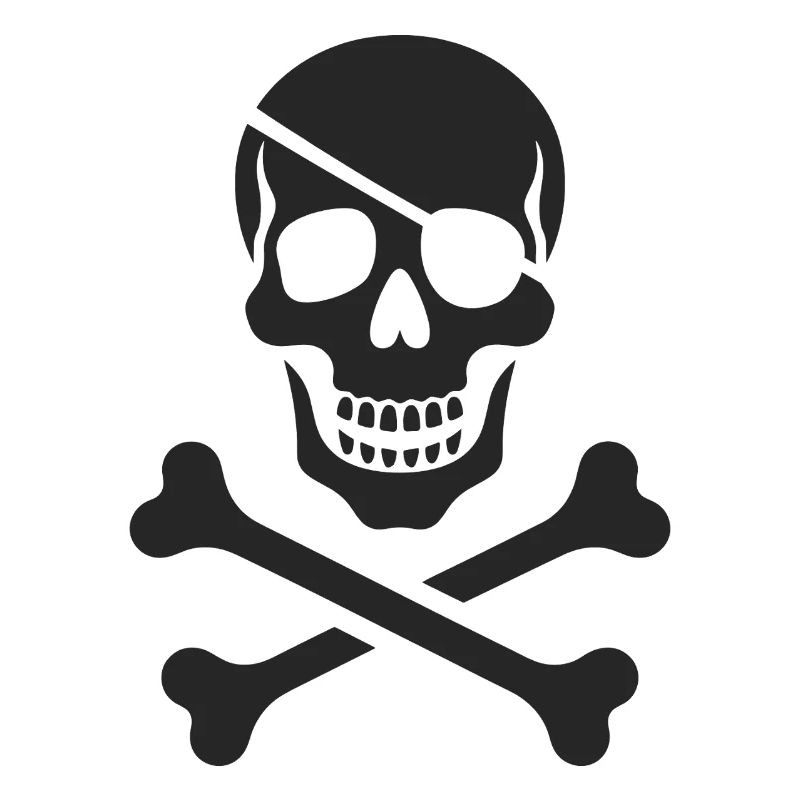 Classic Jolly Roger Pirate Skull