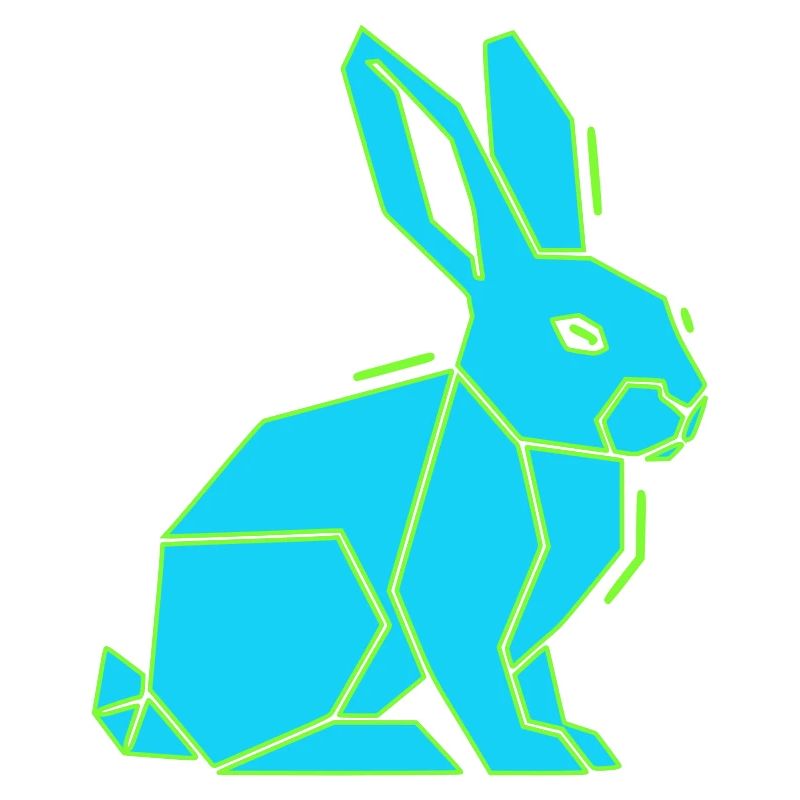 Geometric Bunny Low Poly Modern