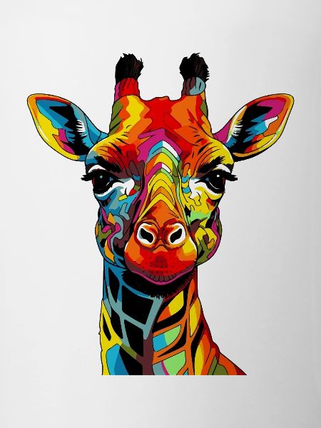  Giraffen-Porträt Popkunst