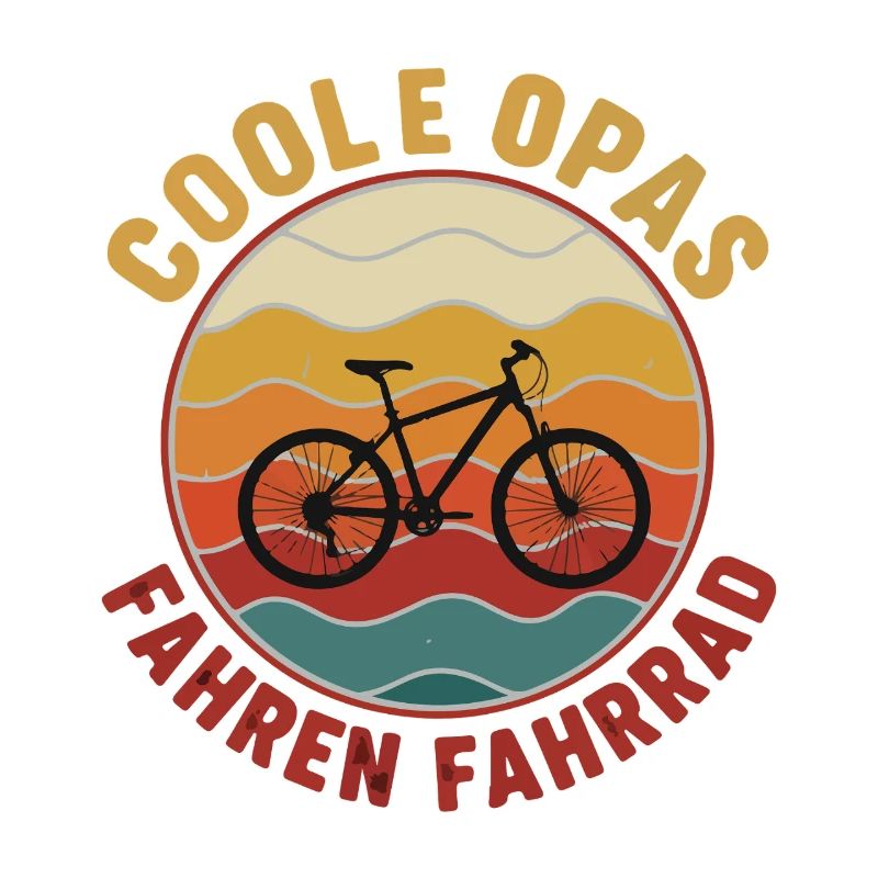 Cool grandpas riding bicycles