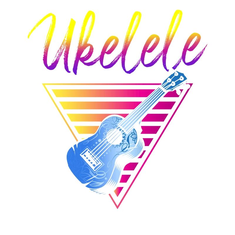 Hawaiian Ukulele Uke Retro 80s 90s