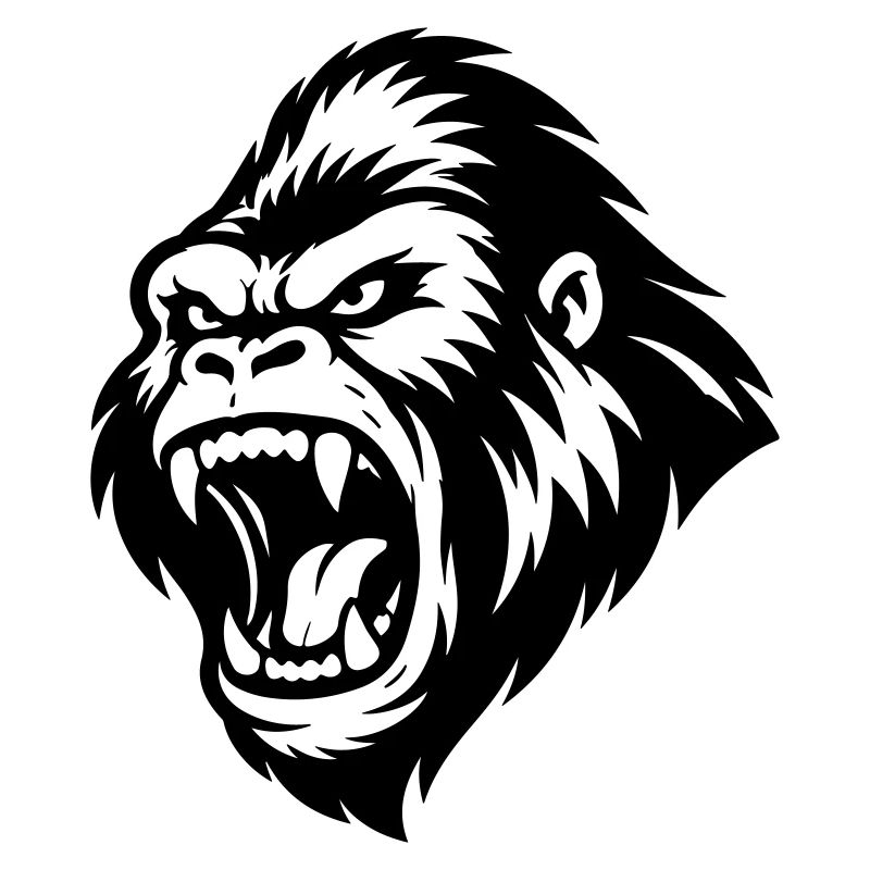 Aggressiv gorilla