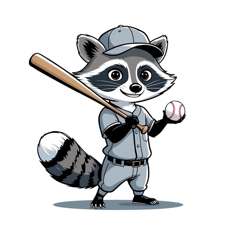 Waschbär Baseballheld