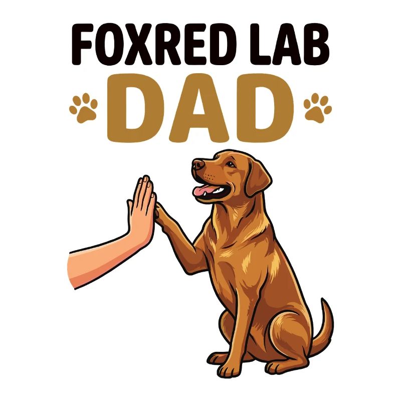 Fox Red Lab Dad – High Five Hund Design
