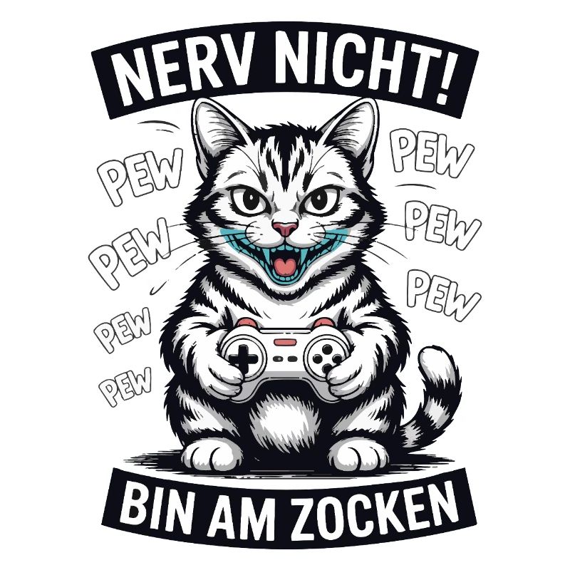 Courage Not I Gaming Cat Design