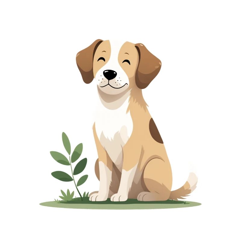 Chiot joyeux dans l’herbe