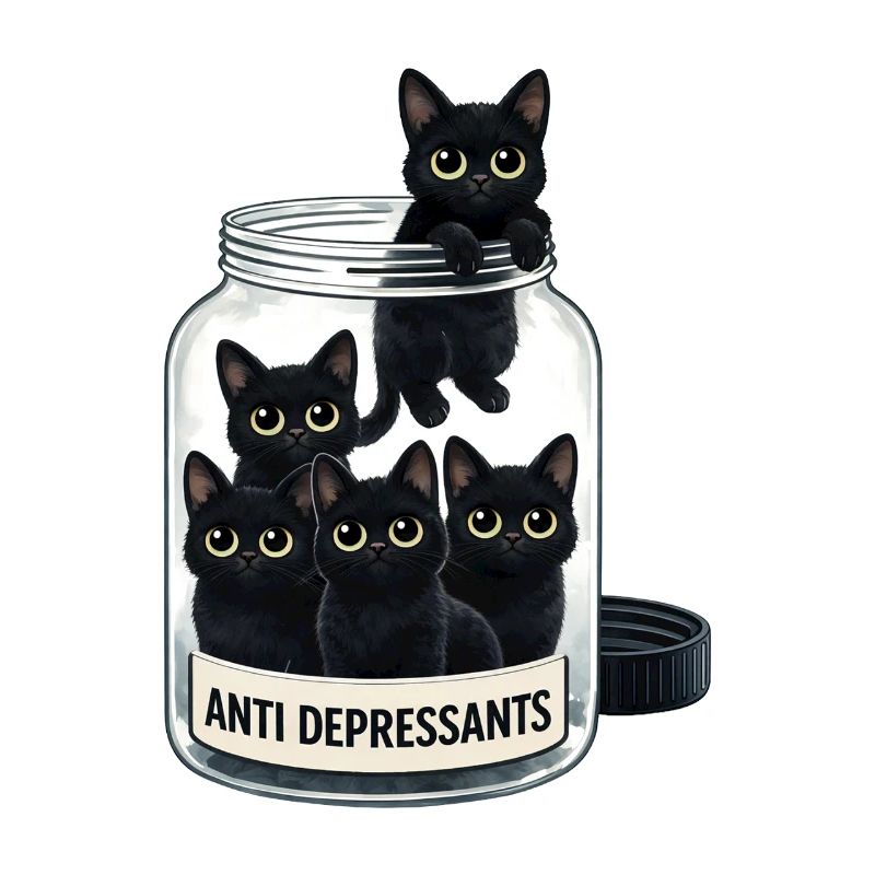 Antidépresseurs Conception de l’humour pour chats