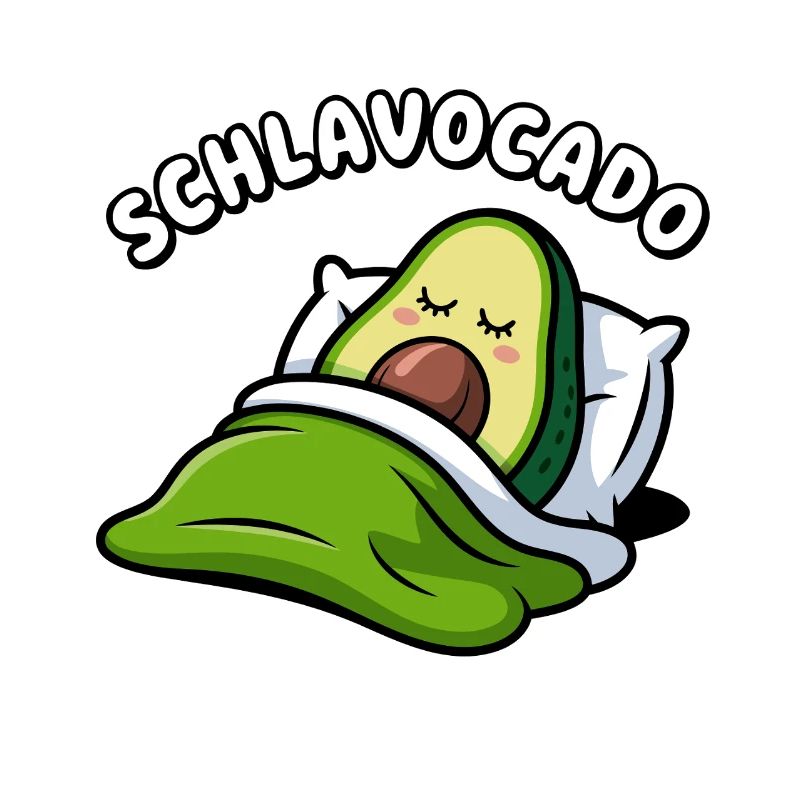 Schlavocado Kawaii Avocat Sleeping Pun