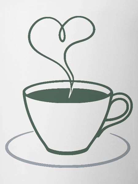 Heart Steam Coffee Illustration