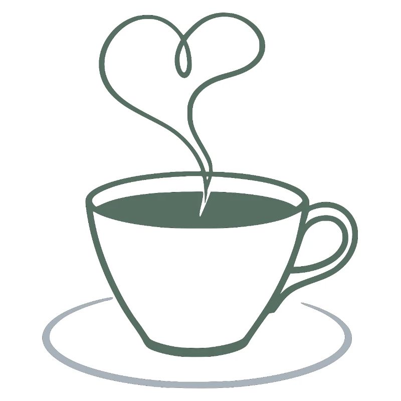 Herzdampf Kaffee Illustration