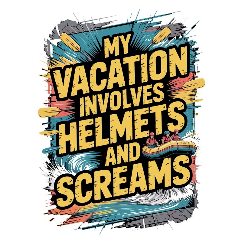 My holiday includes helmets and screams adventure