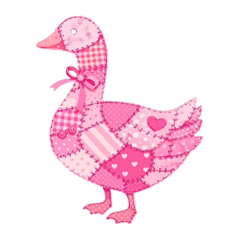 Patchwork Ente Rosa