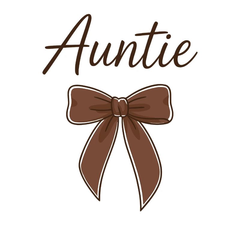Auntie Bow - Braune Script Schleife