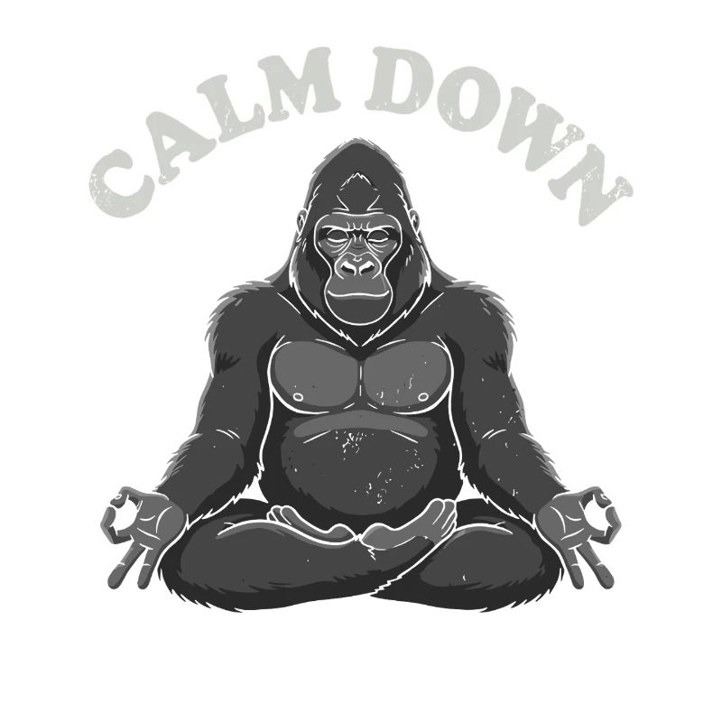 Pose de méditation Calm Gorila