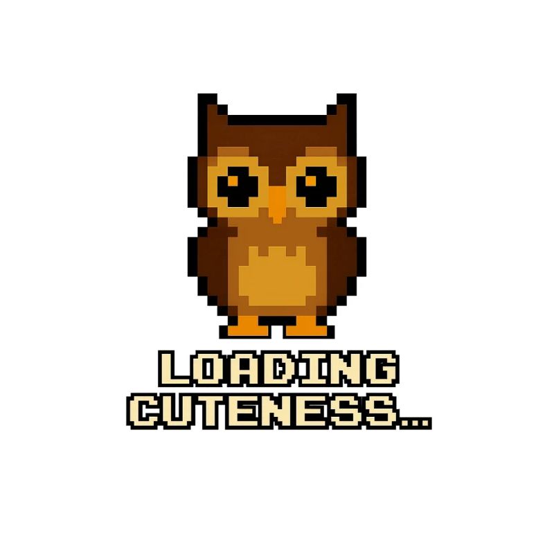 Pixel Eulen Loading Cuteness