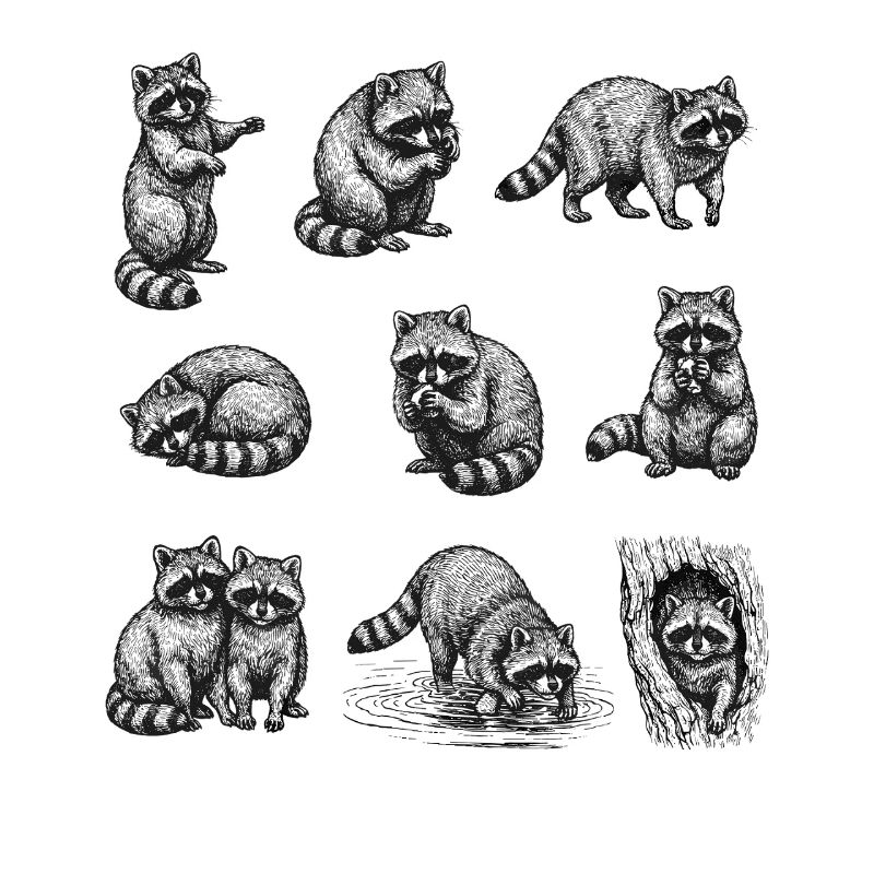 Night Cats Silhouettes Pattern