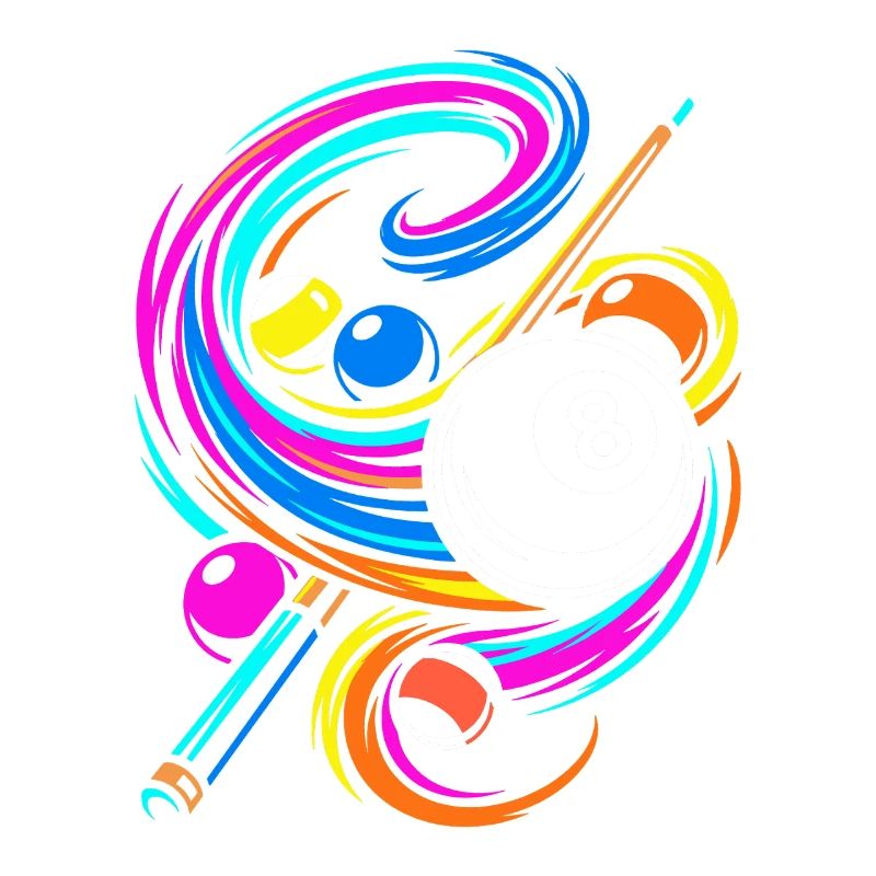 Boules de billard et queue