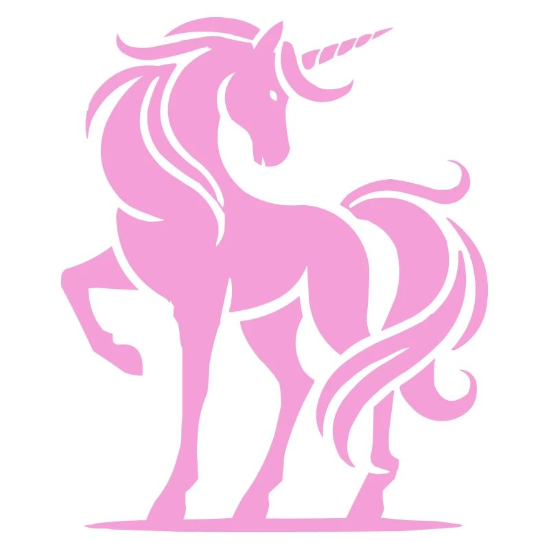Silhouette de licorne rose